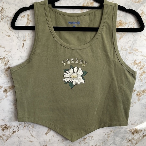 Hurley Floral Crop Tank l SIZE L - Picture 1 of 6